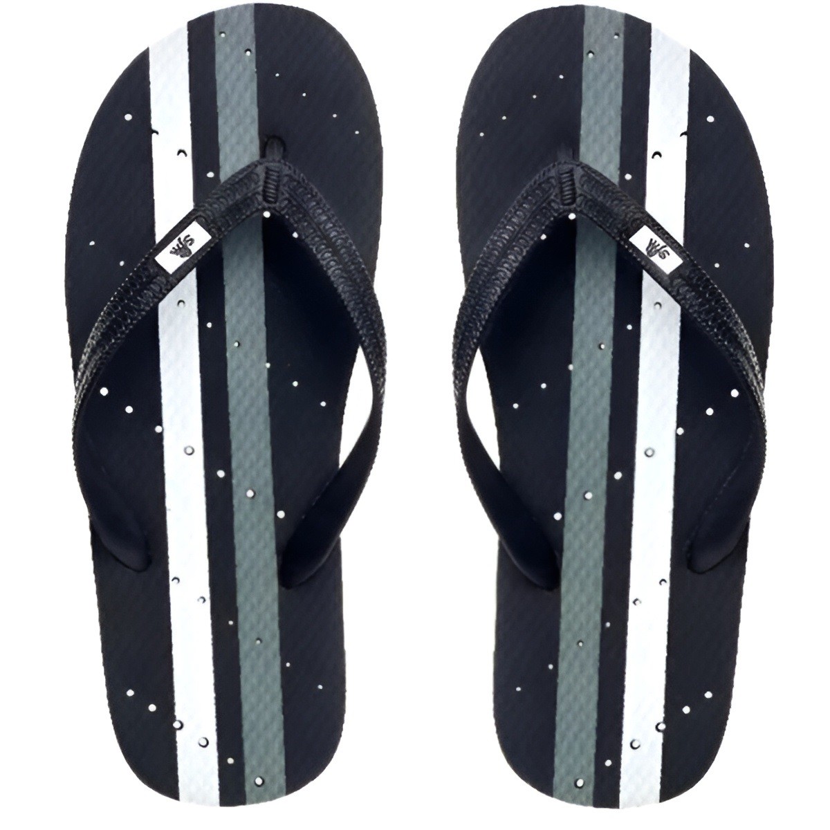 Showaflops Men's Athletic Stripe Flip Flop Quick Draining Shower Sandal NEW