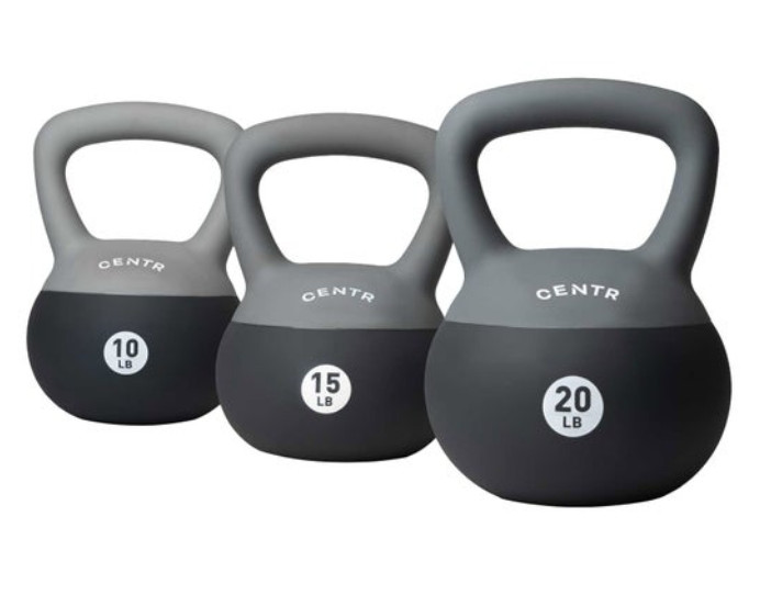 Centr Soft Kettlebell Set Home Gym Strength Training Workout Weight 10 15 20 Lbs
