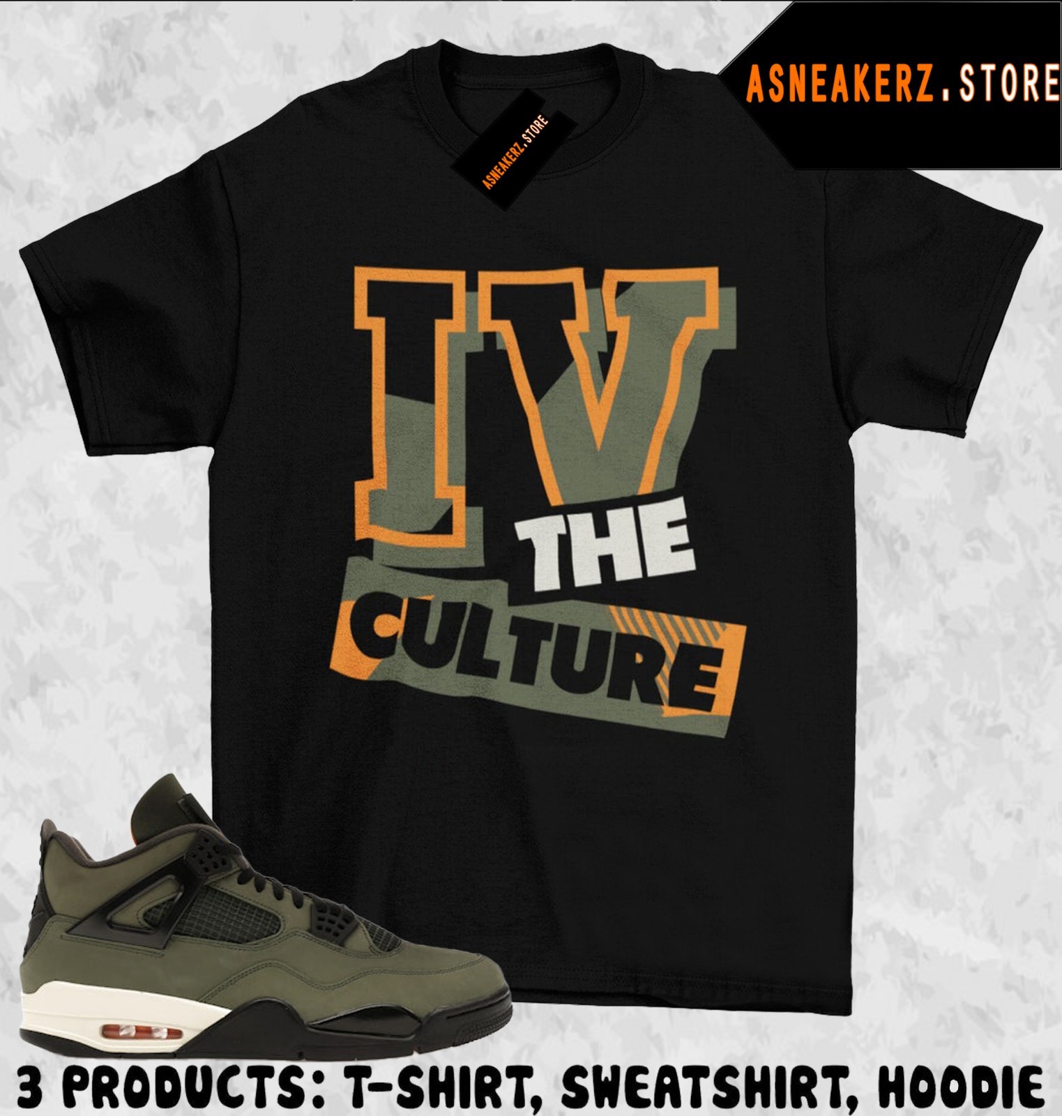 Shirt Match Undefeated AJ 4 OG 2025 Sneaker Matching Tee 4s The Culture T-Shirt