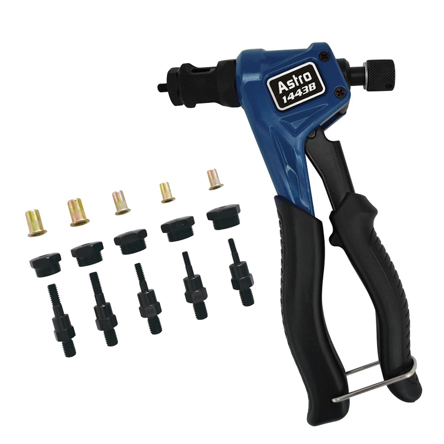 Astro Pneumatic 1443B Hand Rivet Nut Kit SAE Metric Assortment