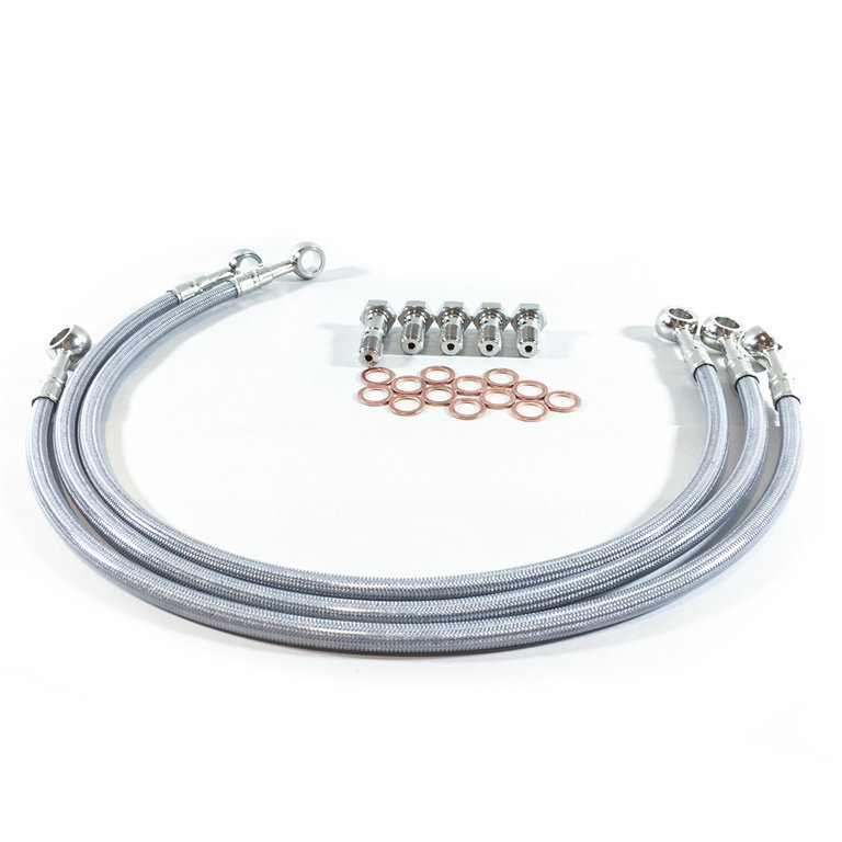 HONDA 1979 CBX 1100 GALFER BRAIDED STAINLESS STEEL FRONT BRAKE 3 LINE KIT