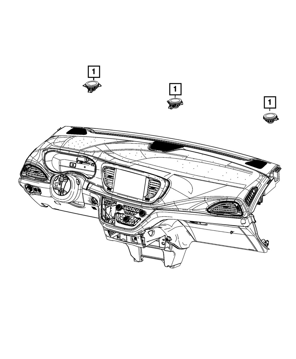 Genuine Mopar Speaker 68572129AA