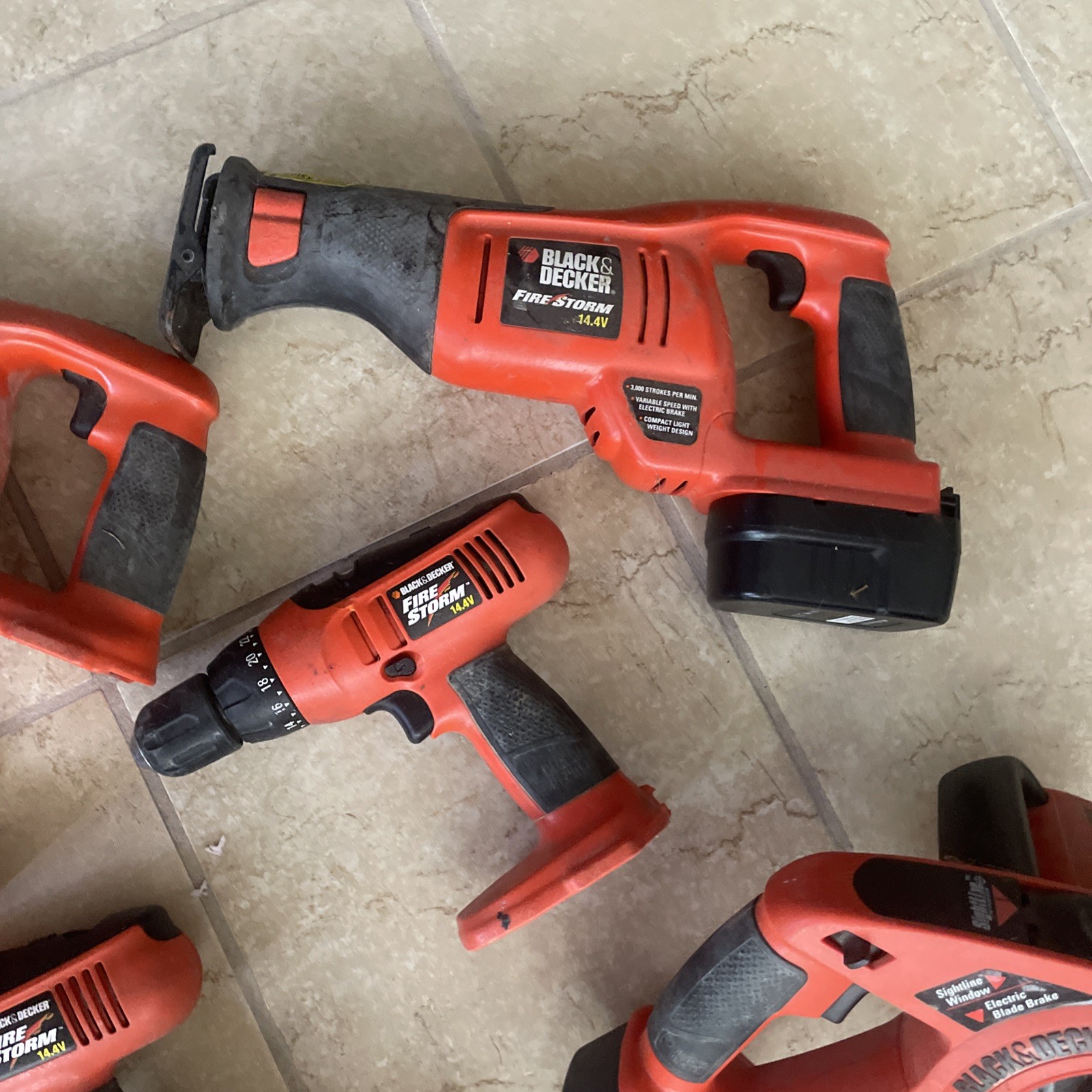 firestorm black and decker Tools Saw/ Sander Drills Tool Lot Untested