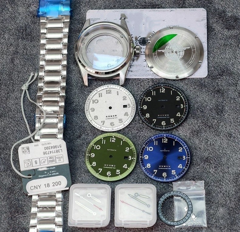 42mm stainless steel kit + dial + hands + watch strap For 2824 2892 SW200 PT5000