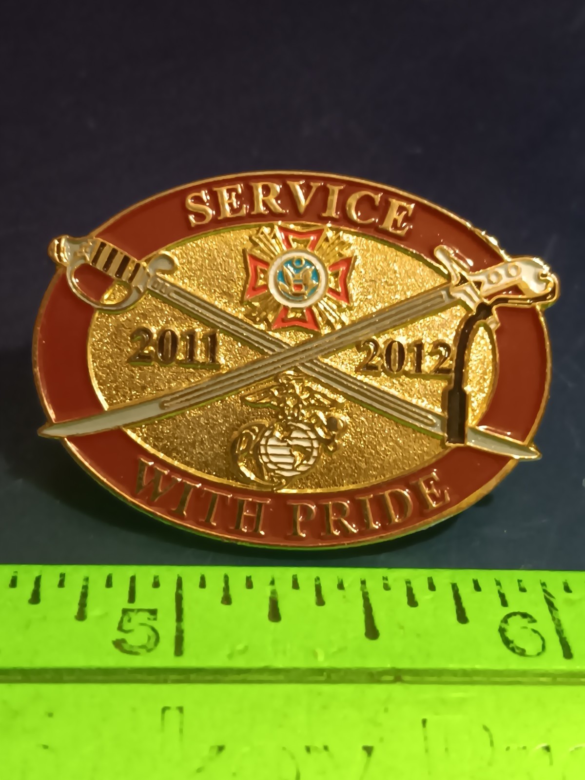 Hat / Lapel Pin-VFW Vetrans Of Foreign Wars- Service With Pride (26-075)