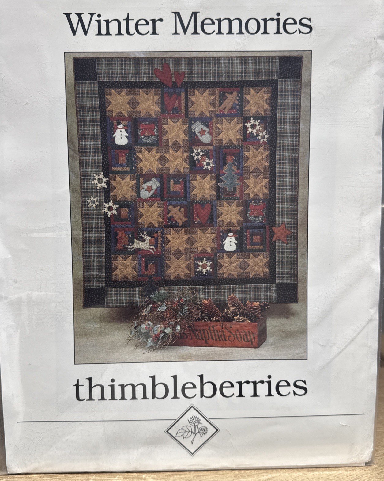 WINTER MEMORIES Quilt Pattern,  Piecing/Applique, by Thimbleberries 64x72"