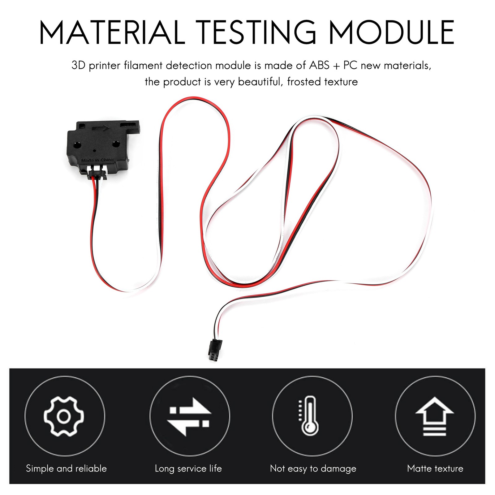 3D Printer Filament Detection Module with 1M Cable Run-Out Sensor Material8988