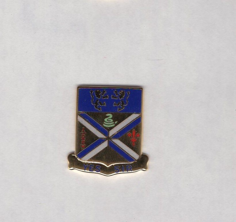 US Army 201st Field Artillery FA crest DUI clutchback c/b badge G-23