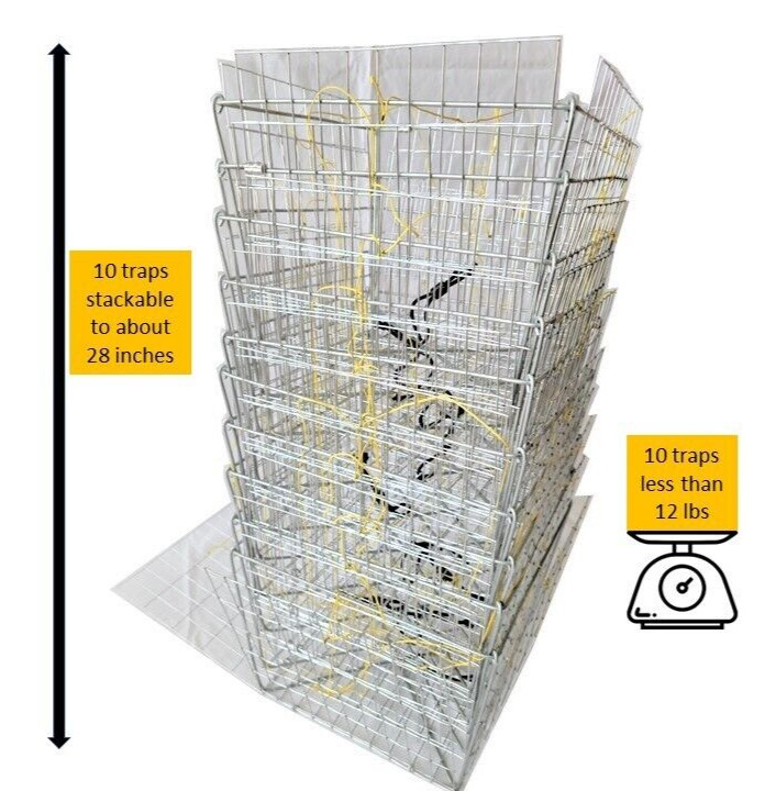 EZ-CRABBING Pack of 10 Open Panel Traps stackable. Catch blue crabs/stone crabs