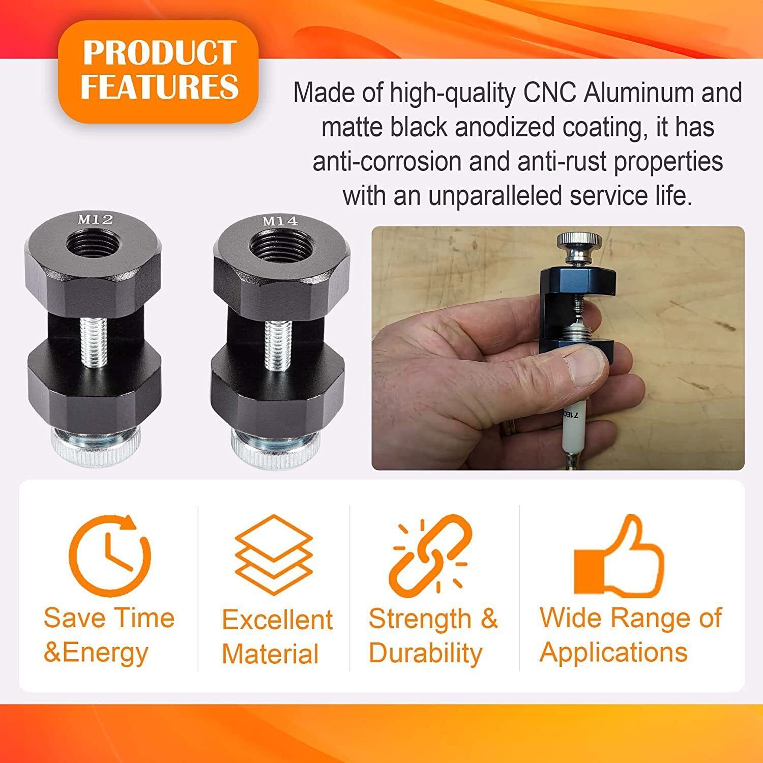 12mm &14mm Engine Spark Plug Caliper Universal Precision Car Spark Plug Gap Tool