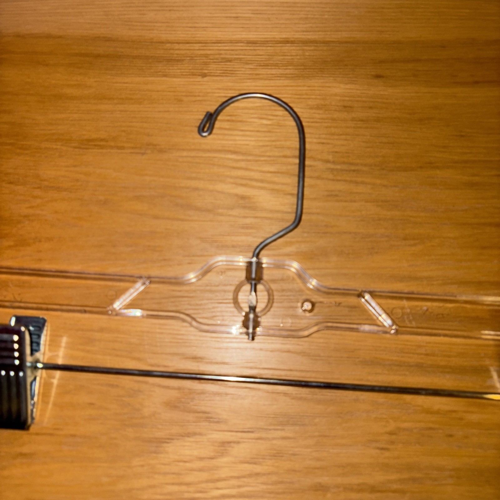 Clear and Silver Plastic Slacks Pants Hangers Set Of 5