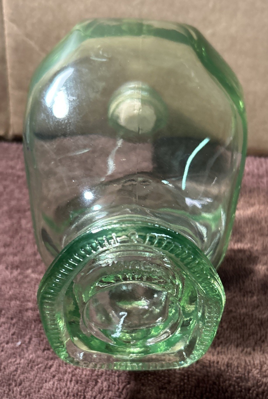 Empty Outer Space Vodka Alien Head Green Glass Bottle Empty 750 ml. 7.5" & Cork
