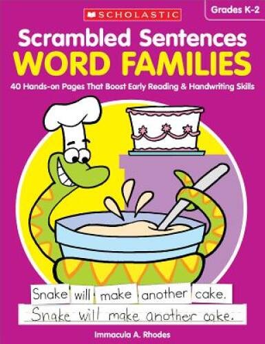 Scrambled Sentences: Word Families: 40 Hands-on Pages That Boost Early Re - GOOD