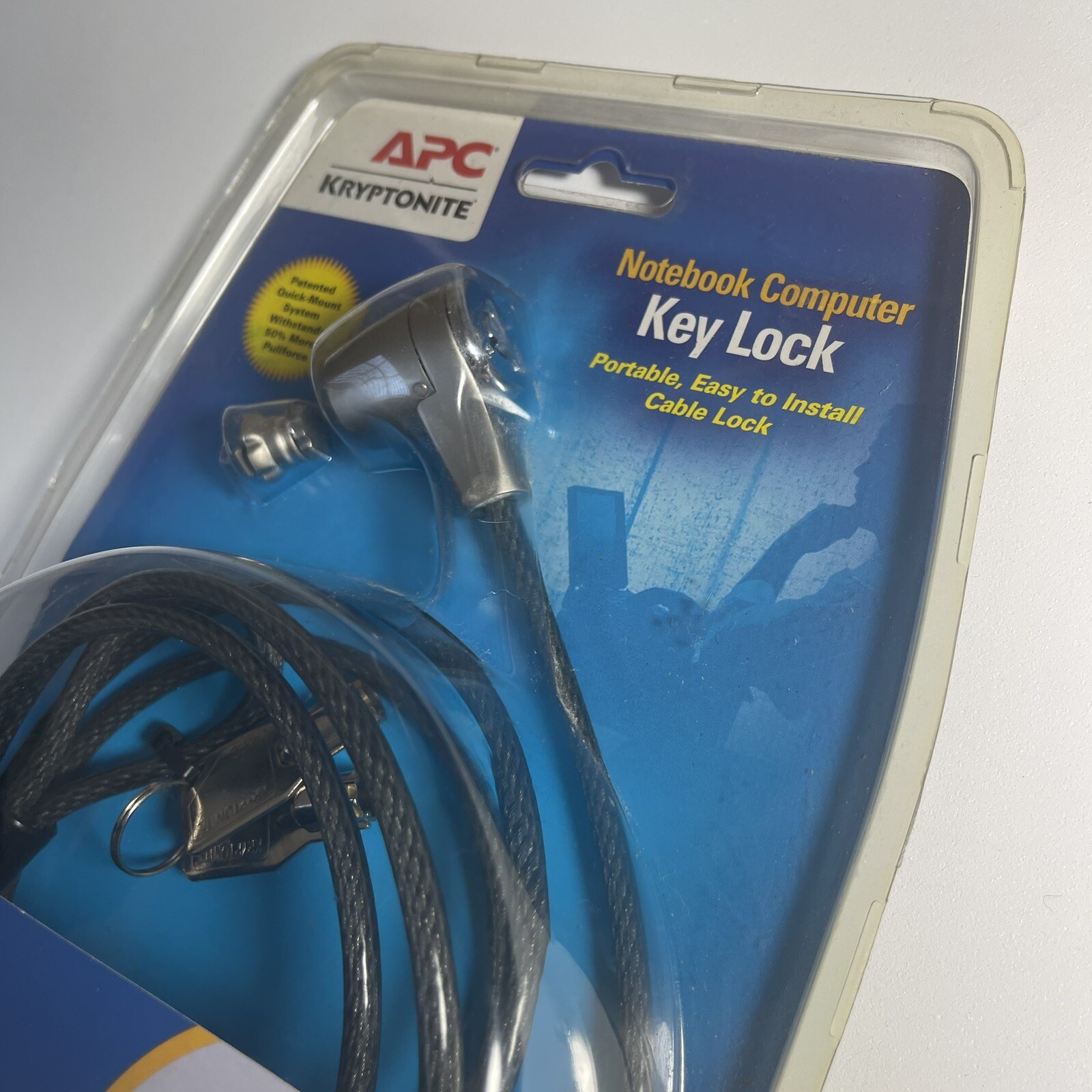 New APC Kryptonite notebook computer key lock portable easy to install cablelock