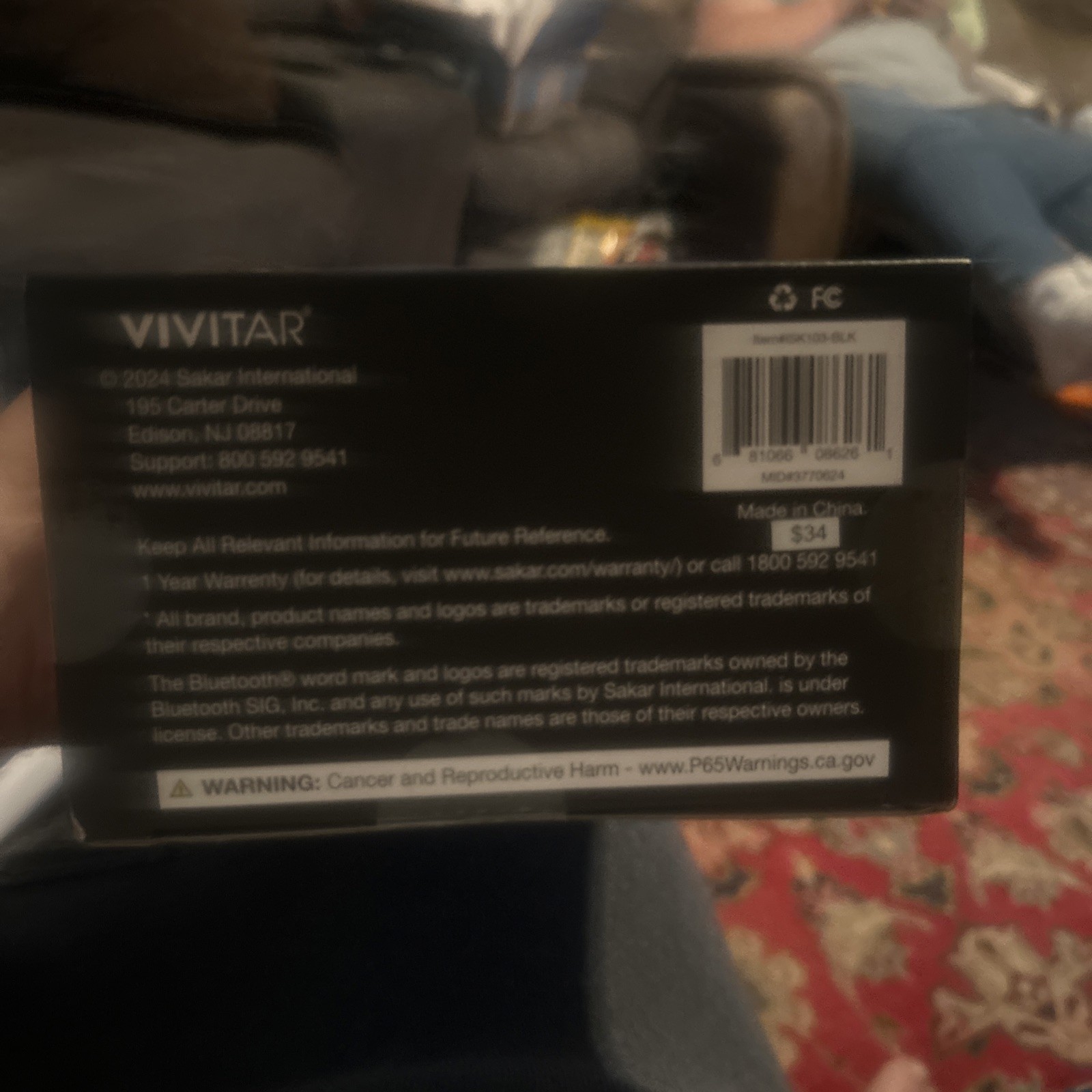 Ising Vivitar Light-Up Bluetooth Karaoke Microphone New In Box