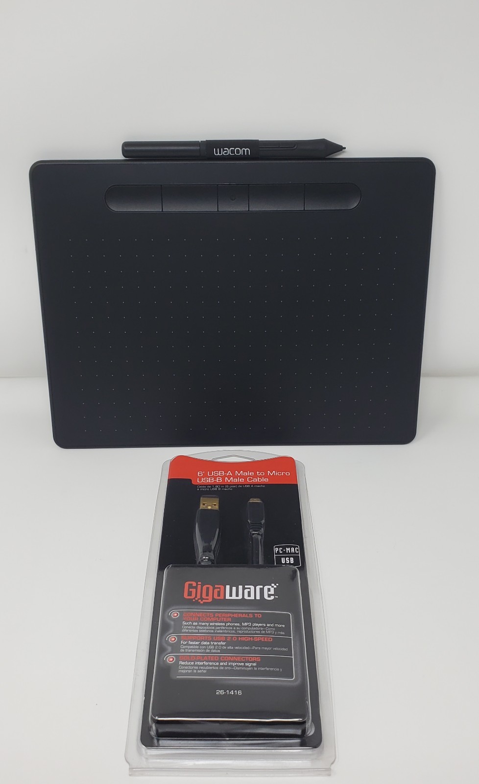 Wacom Intuos Medium Bluetooth Graphics Drawing Tablet Portable CTL6100WL w/ PEN