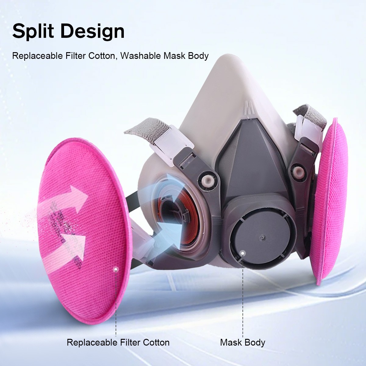 P100 Half Face Respirator Mask Particulate for Welding Painting Dust Work