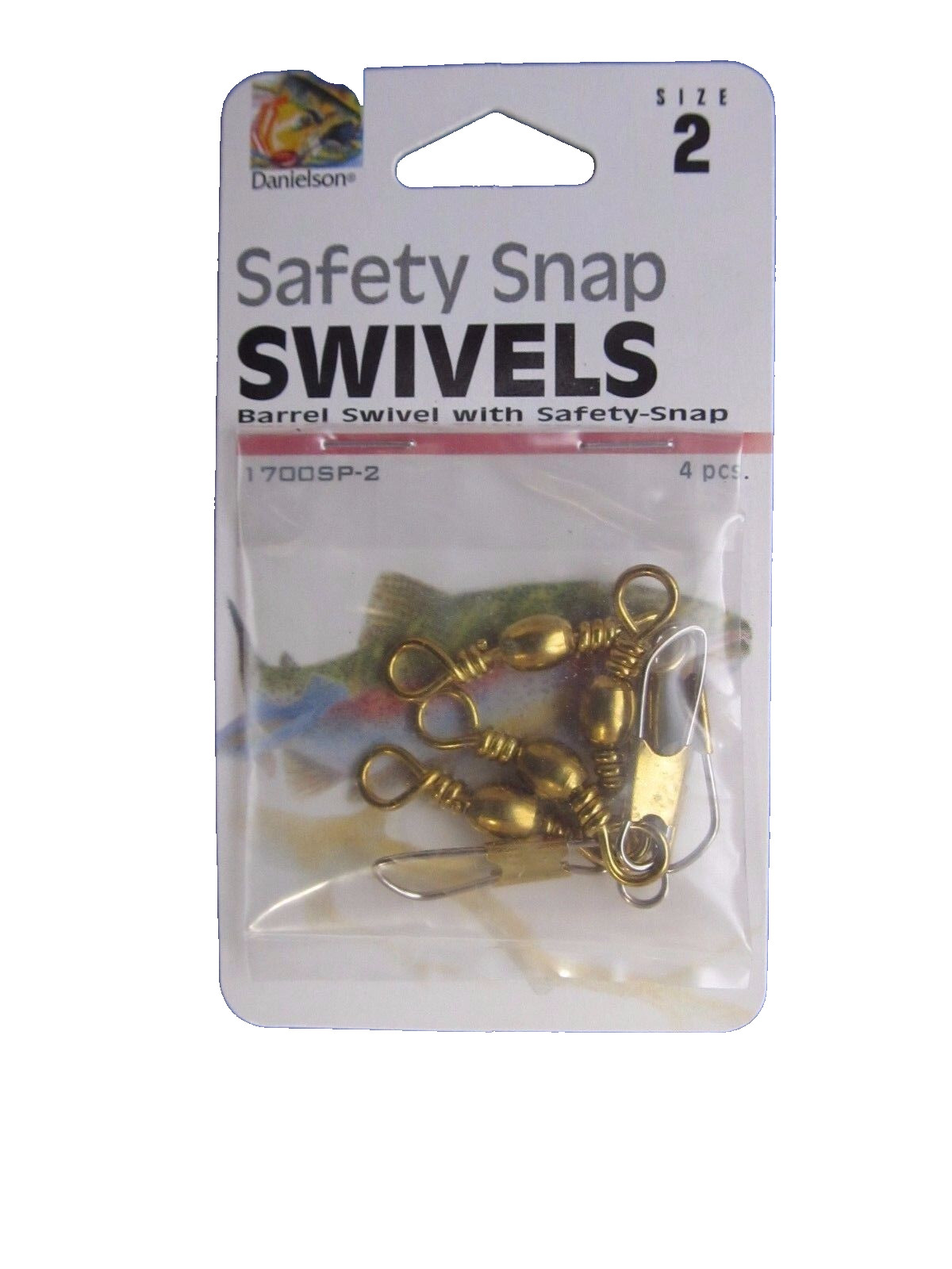 Danielson Safety Snap Swivels LOT of 12 packages #1700SP-2 Barrel Swivel size 2
