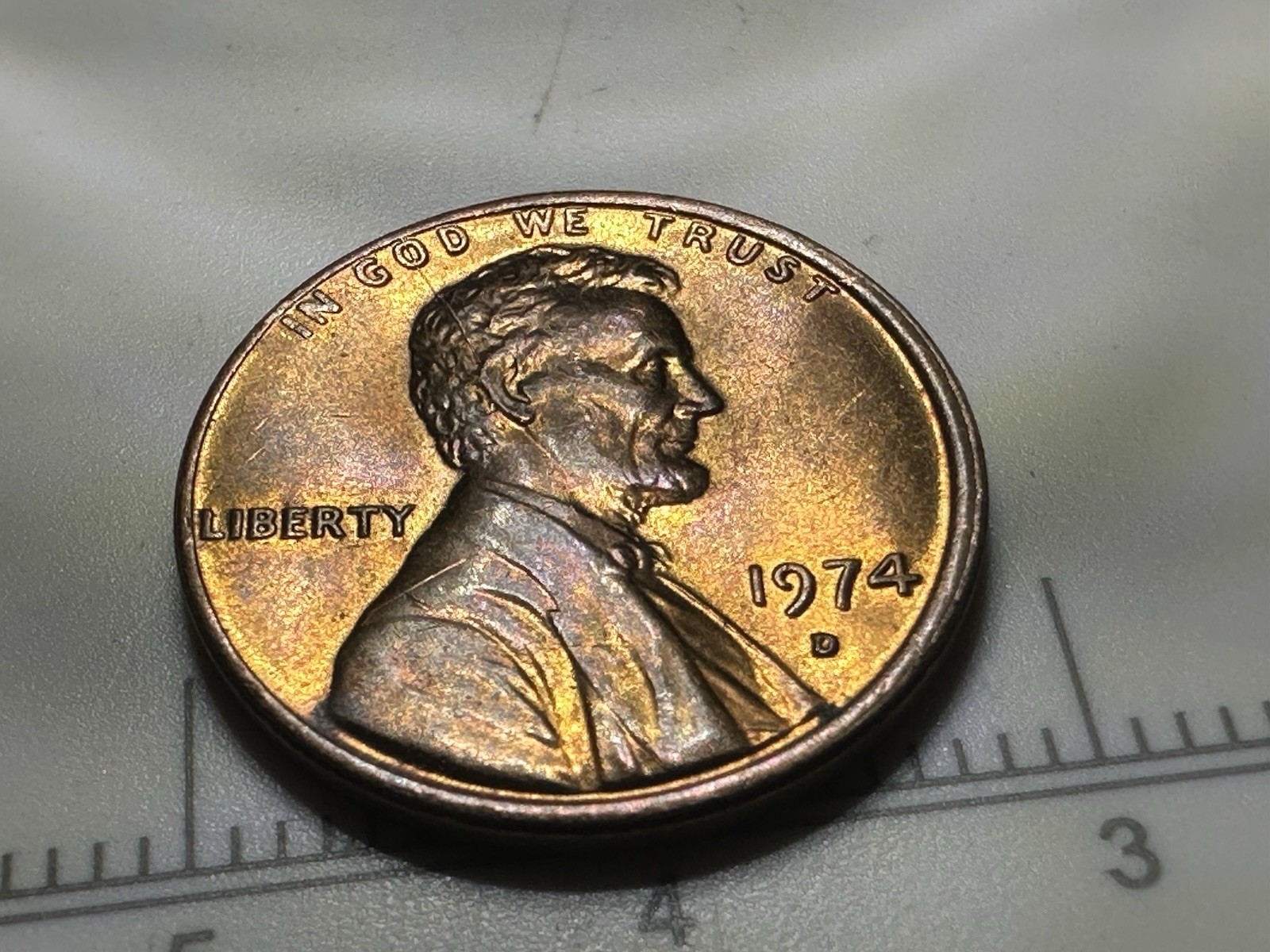 1974 D Penny Die Crack Error