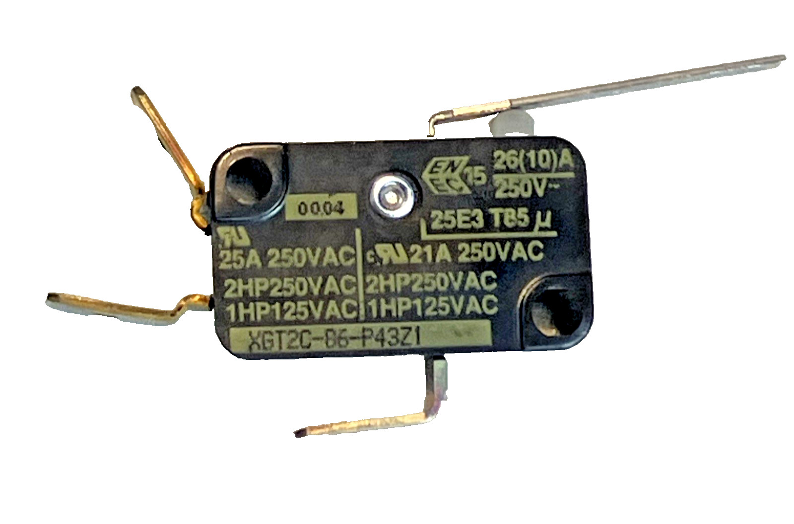 SAIA Burgess Surface Mounted 3 Pin Snap Action Switch XGT2C-86-P43Z1 25A 250 VAC
