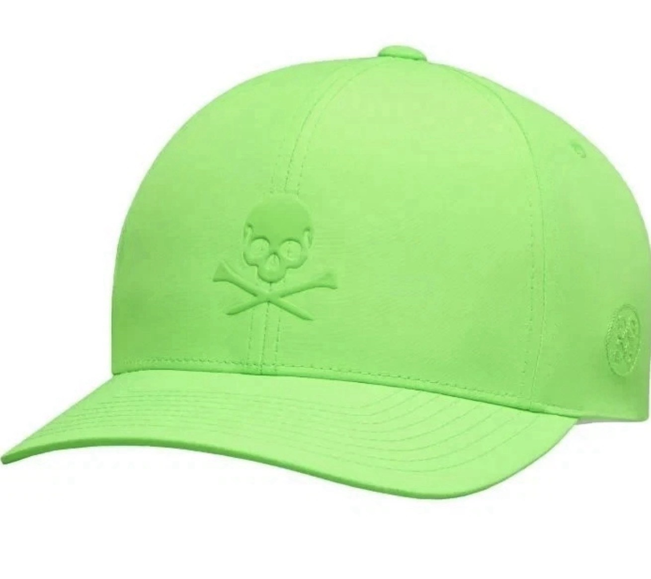 G/FORE Skull & Tees Logo Solid Lime Green Golf Hat snapback