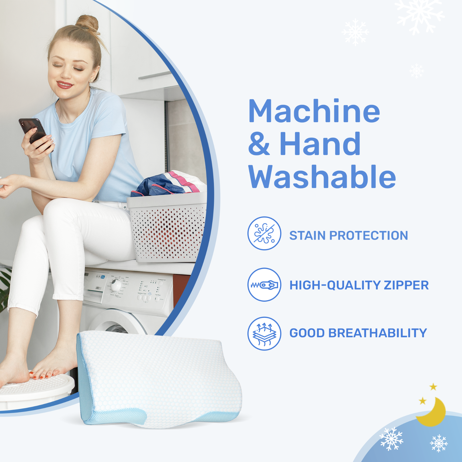 Derila® Cooling Pillowcase. Optimal Temperature Control for Perfect Sleep