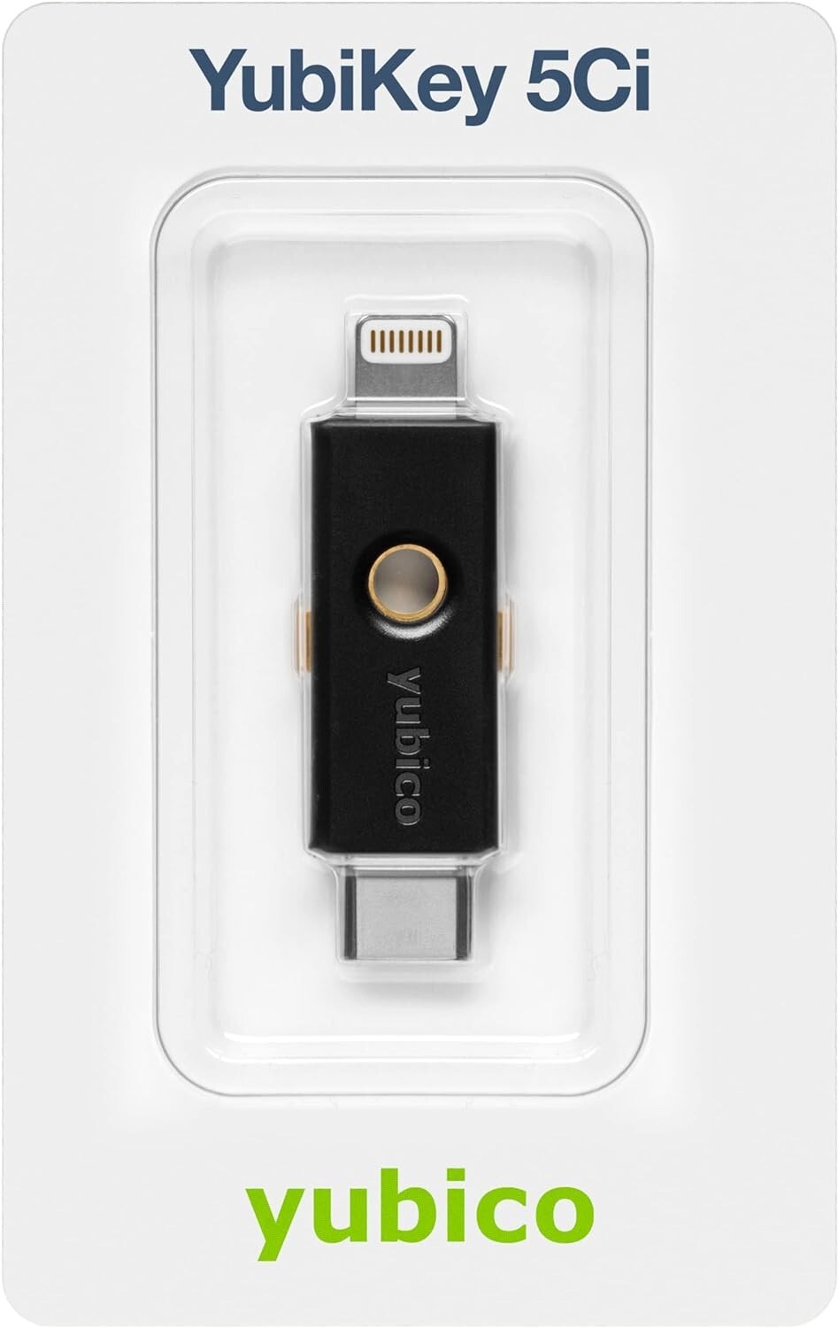 YubiKey 5Ci - Two-Factor authentication Security Key for Android/PC/iPhone, D...