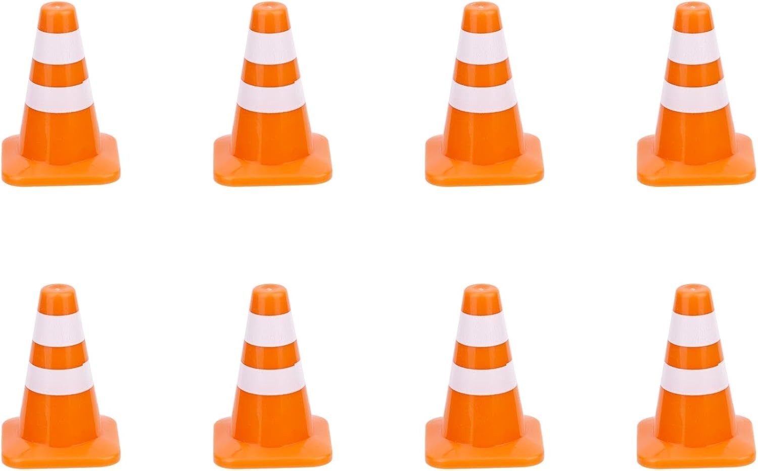 Realistic 8-Piece Mini Traffic Cone Set - 1.38in for Creative Scenes & Teaching