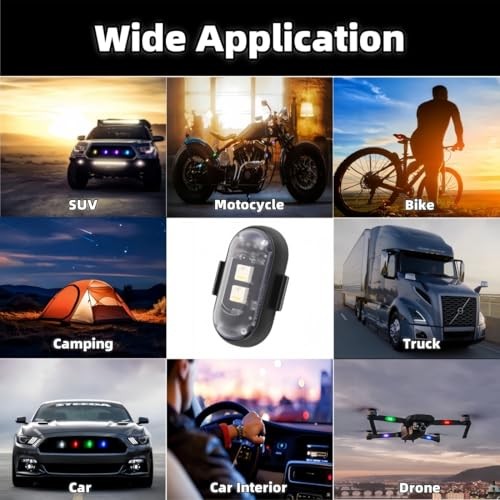 6PCS Wireless LED Strobe Lights with Remote Control, 6PCS (Regular 2LEDs)
