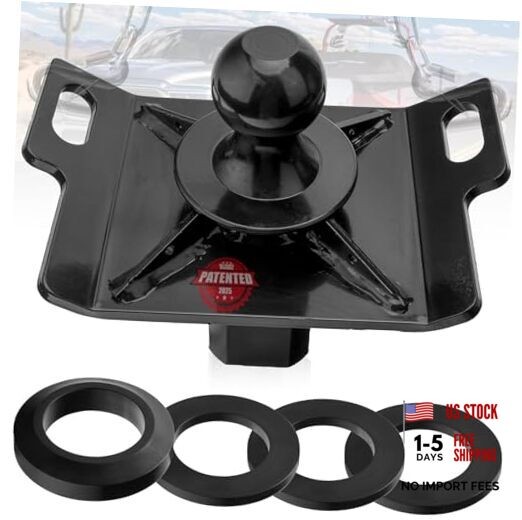 1.5” Lift 2-5/16" Gooseneck Ball Hitch (Reinforced Base/Ribs), 1.5 Inch Lift