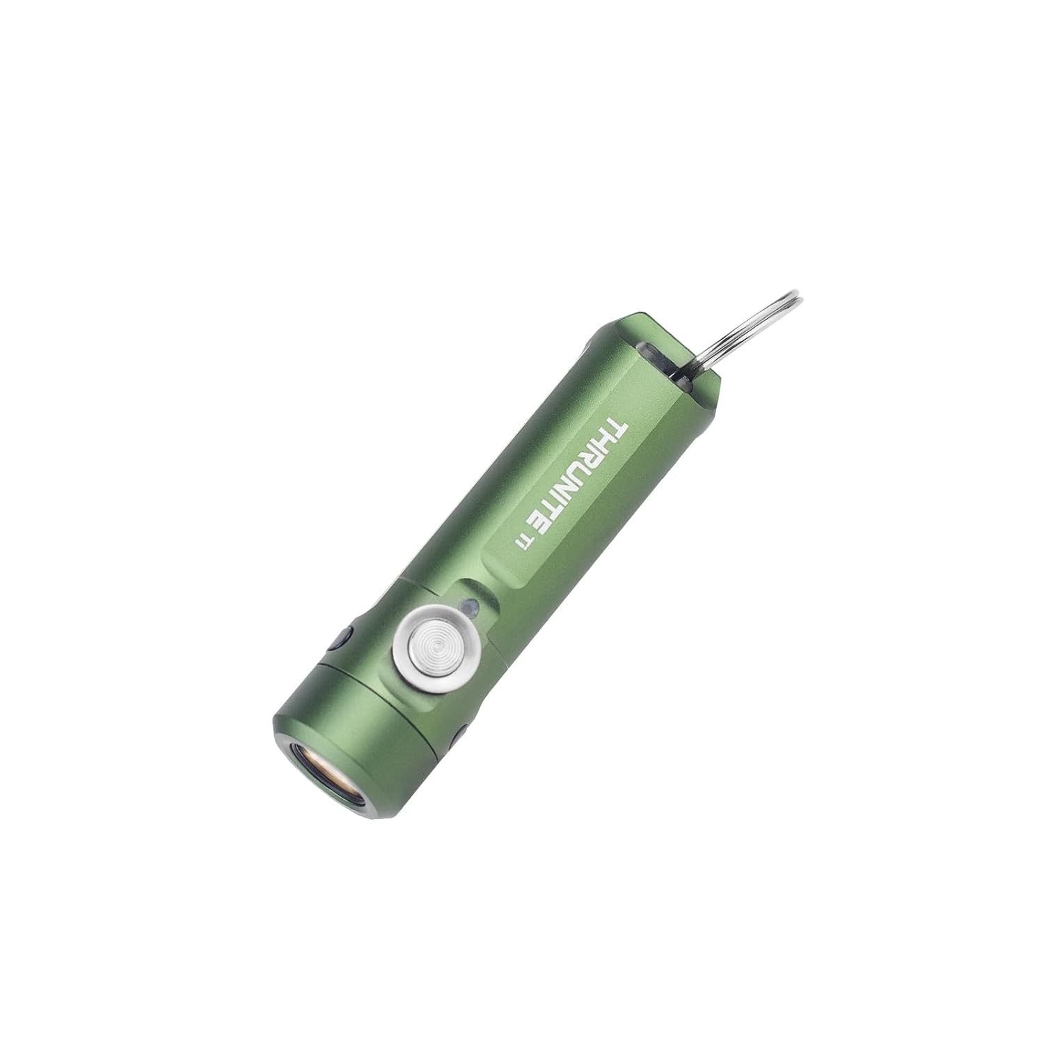 Dark Green Rechargeable Mini Keychain LED Flashlight 650 Lumen USB-C Flashlight