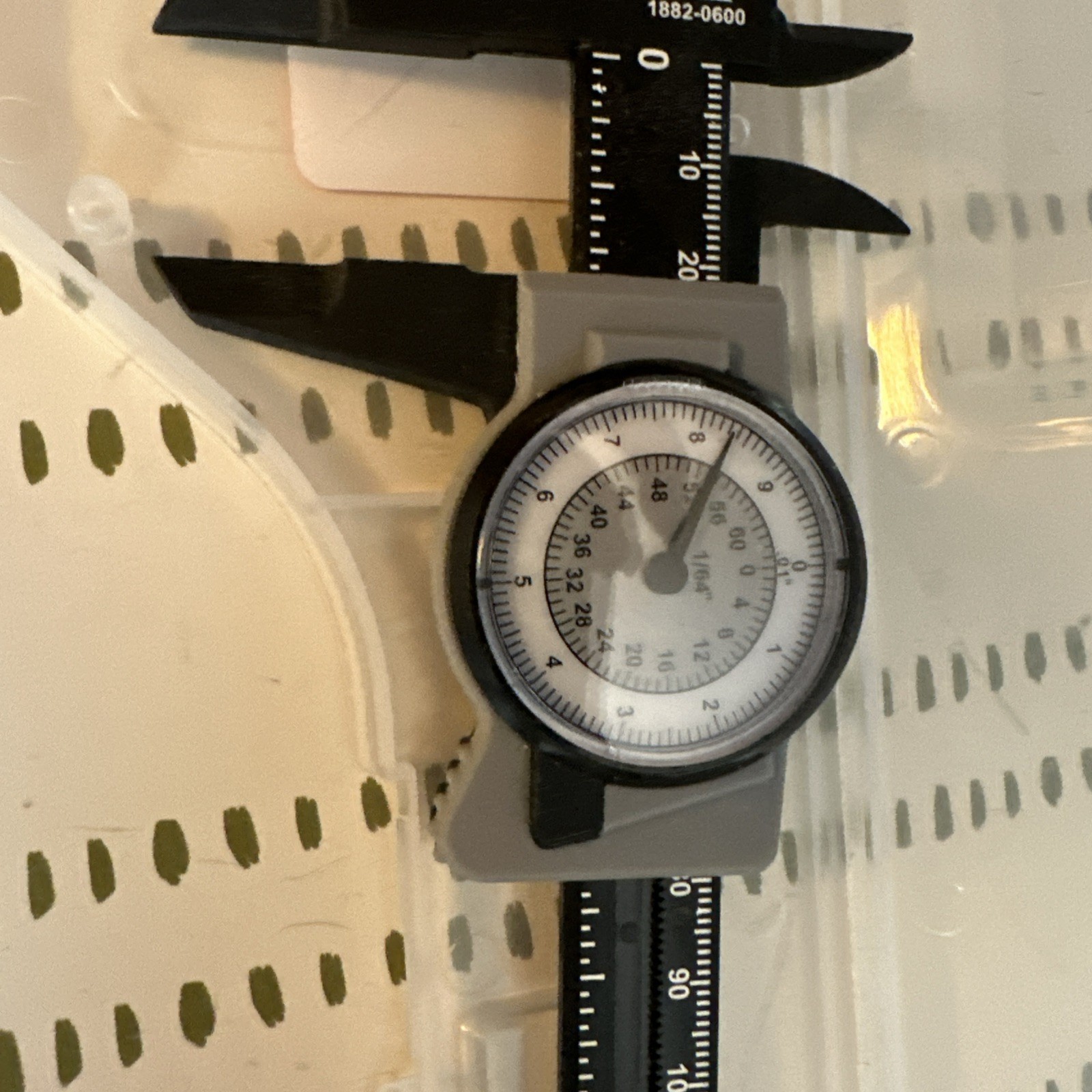 Johnson 6" Dial Caliper White Dial +/-0.0010 in Accuracy 0-6 in Range