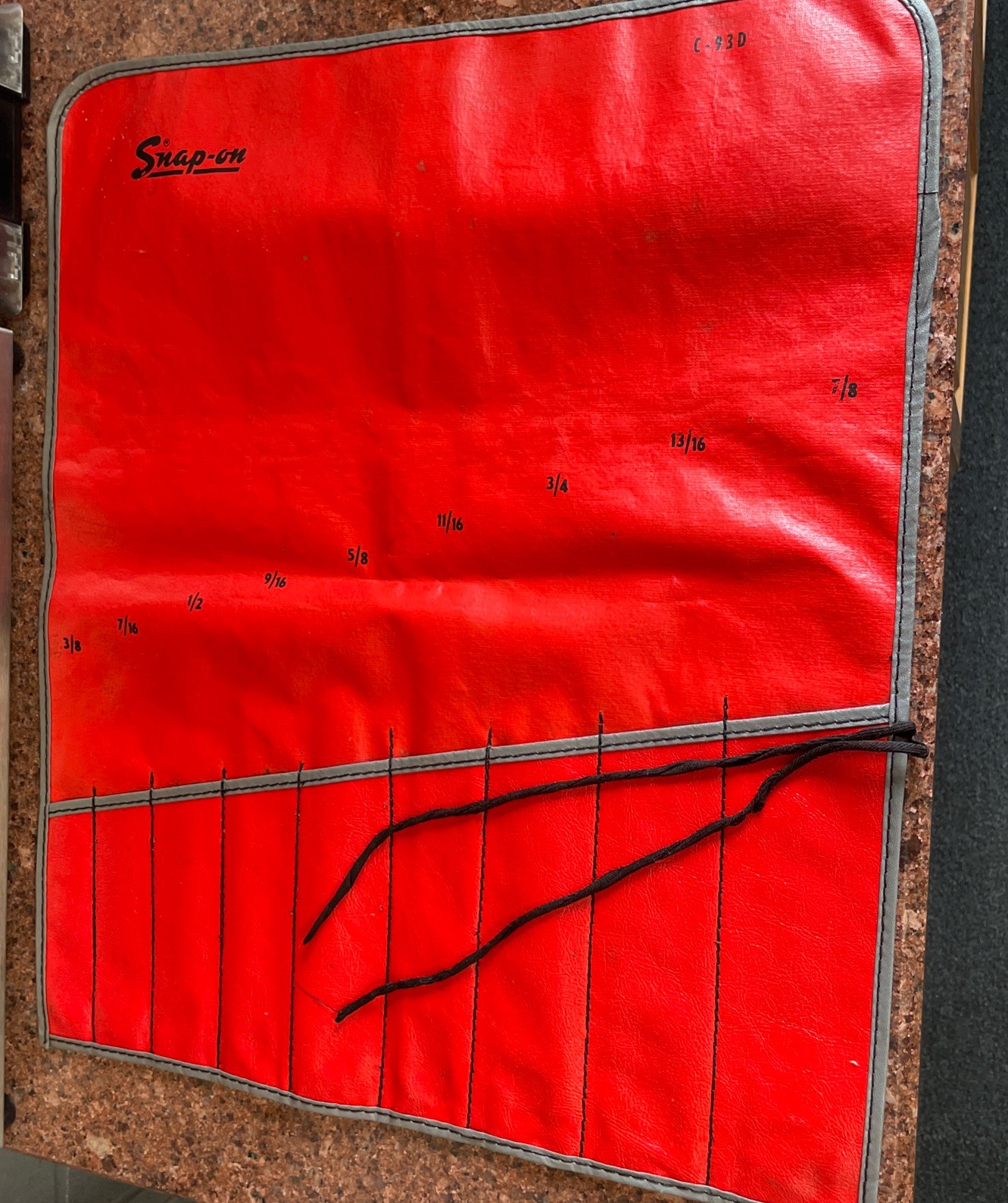 SNAP ON C-93D RED KIT BAG POUCH ROLL 9 POCKETS *VINTAGE