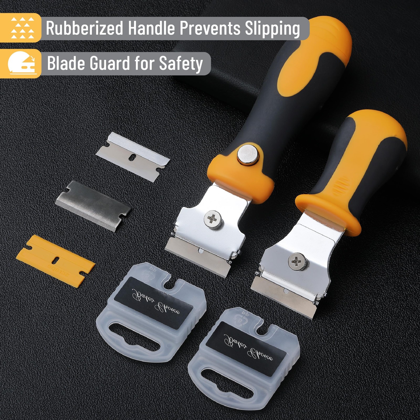 Bates Razor Blade Scraper Set, 2 Pack, Standard & Adjustable Handle