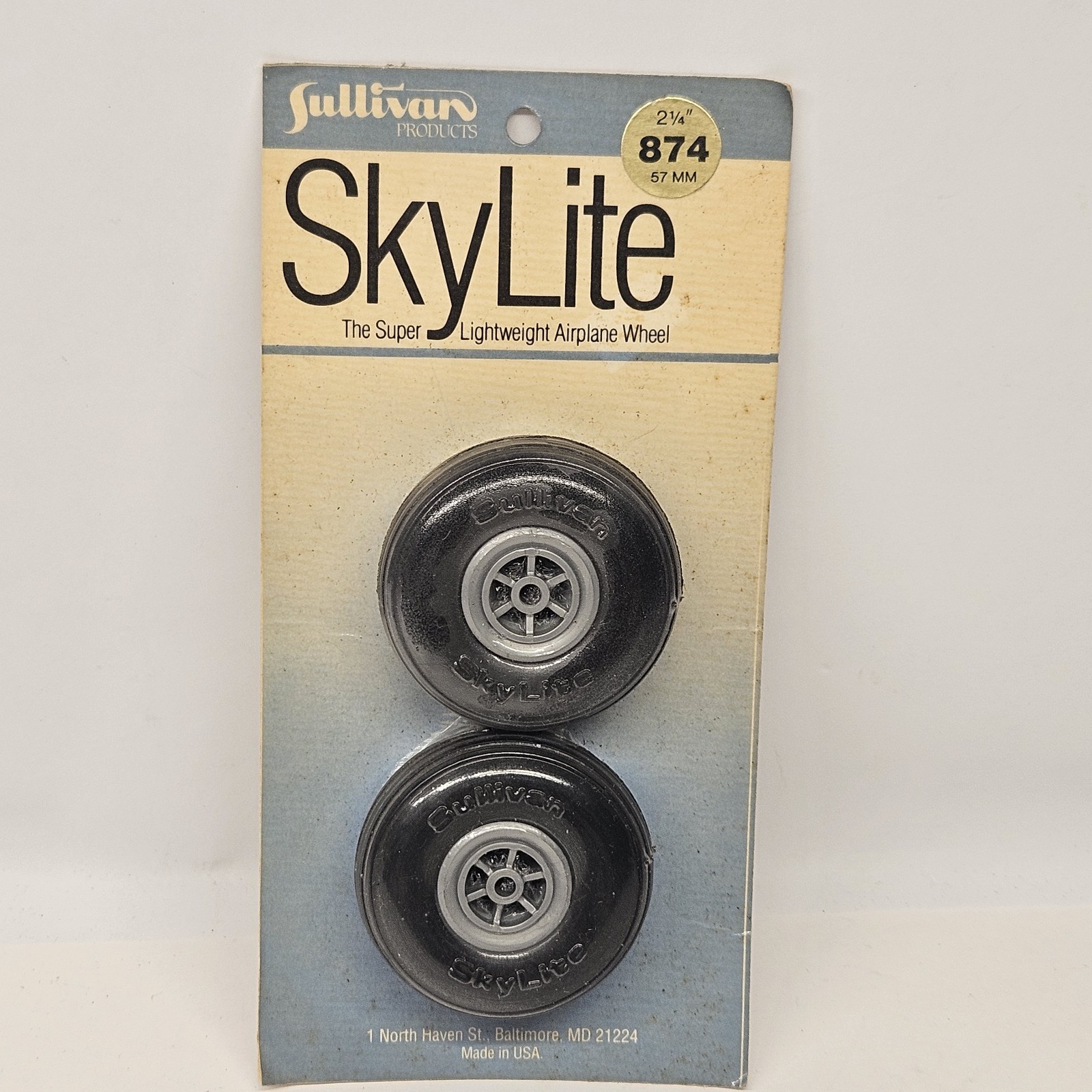 Sullivan SkyLite 2.25 inch Wheel Set for Radio Control Model Aircraft