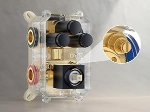 Shower Faucet Set, 10" Ceiling Mount Rainfall Shower System with 2 Rain Shower