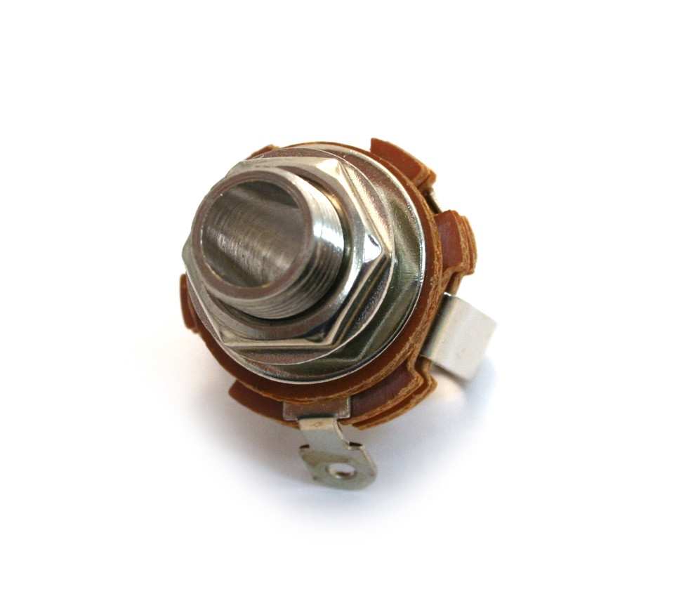 ESJ-N (1) Economy Nickel 1/4 Stereo Jack Metric Thread for Guitar/Bass