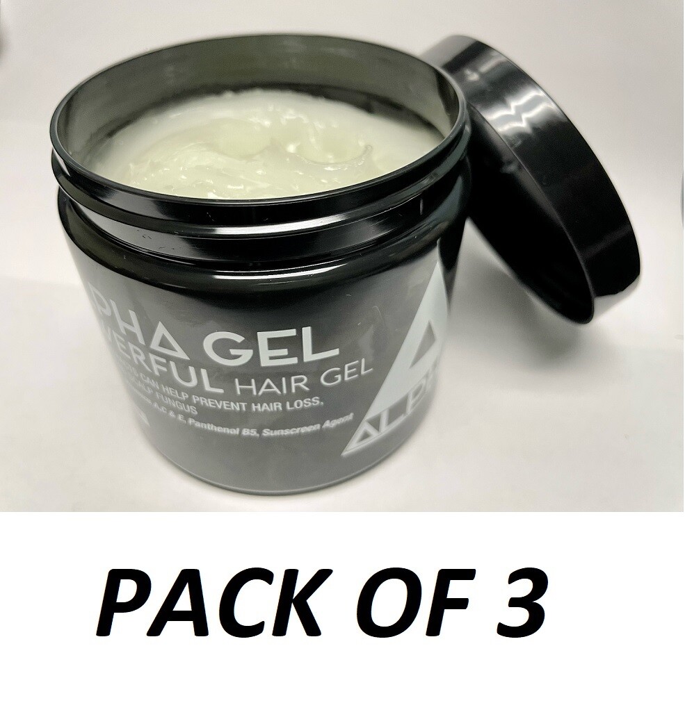 Alpha Powerful Hair Gel  16 Oz. - PACK OF 3
