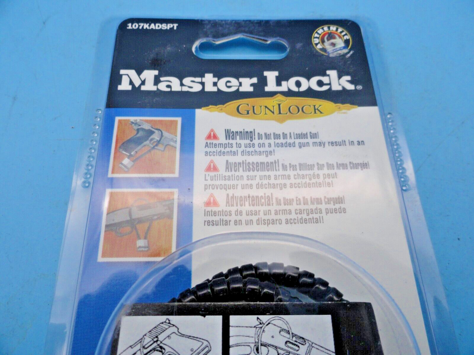 Master Lock Cable Gun Lock & 2 Keys (107KADSPT)