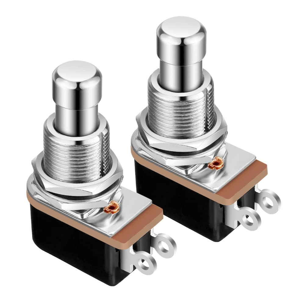 Gebildet 2pcs Momentary Soft Touch Foot Switch Normally Open SPST 2 Silver