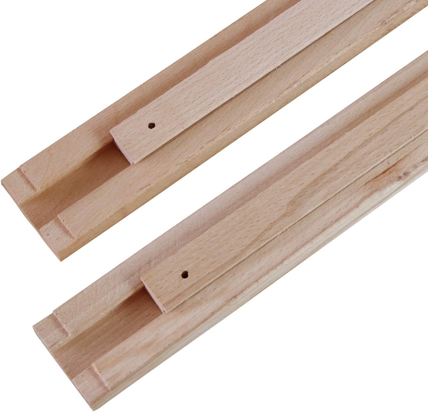 18" Wood Drawer Slide Set - Smooth Center Guide Track