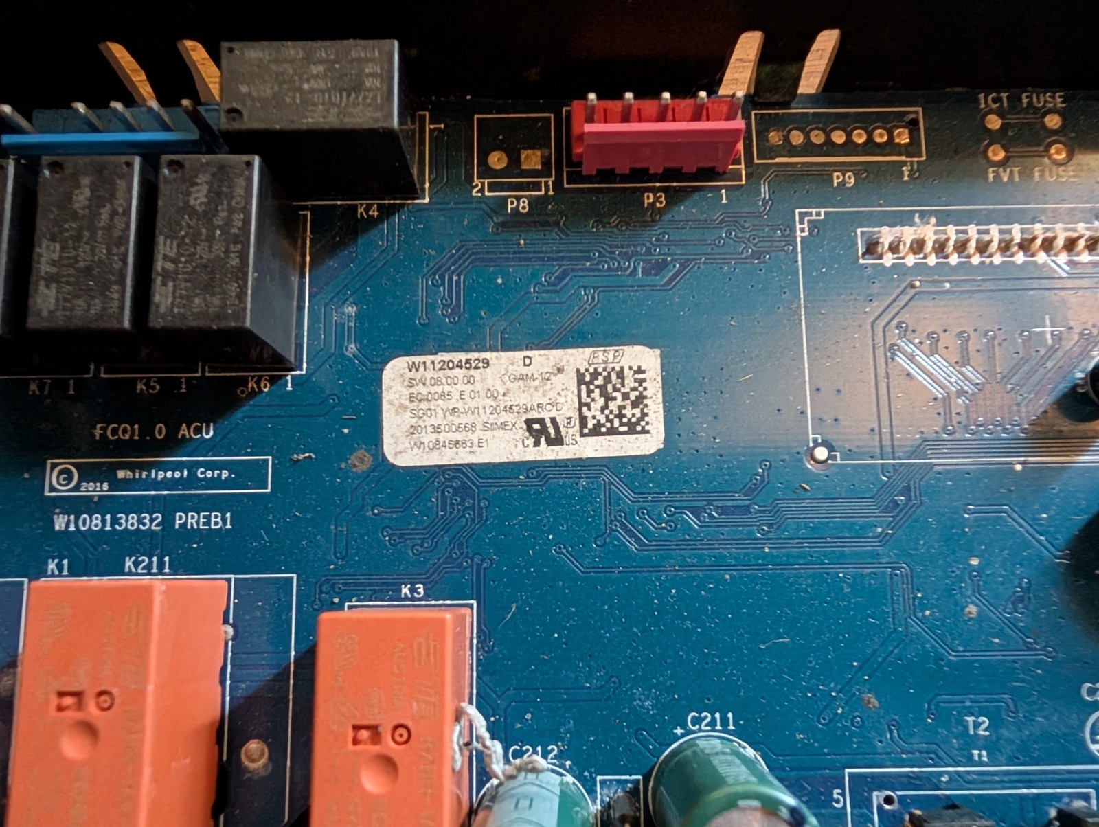 Whirlpool W11528249 Oven Electric Control Board Ctrl