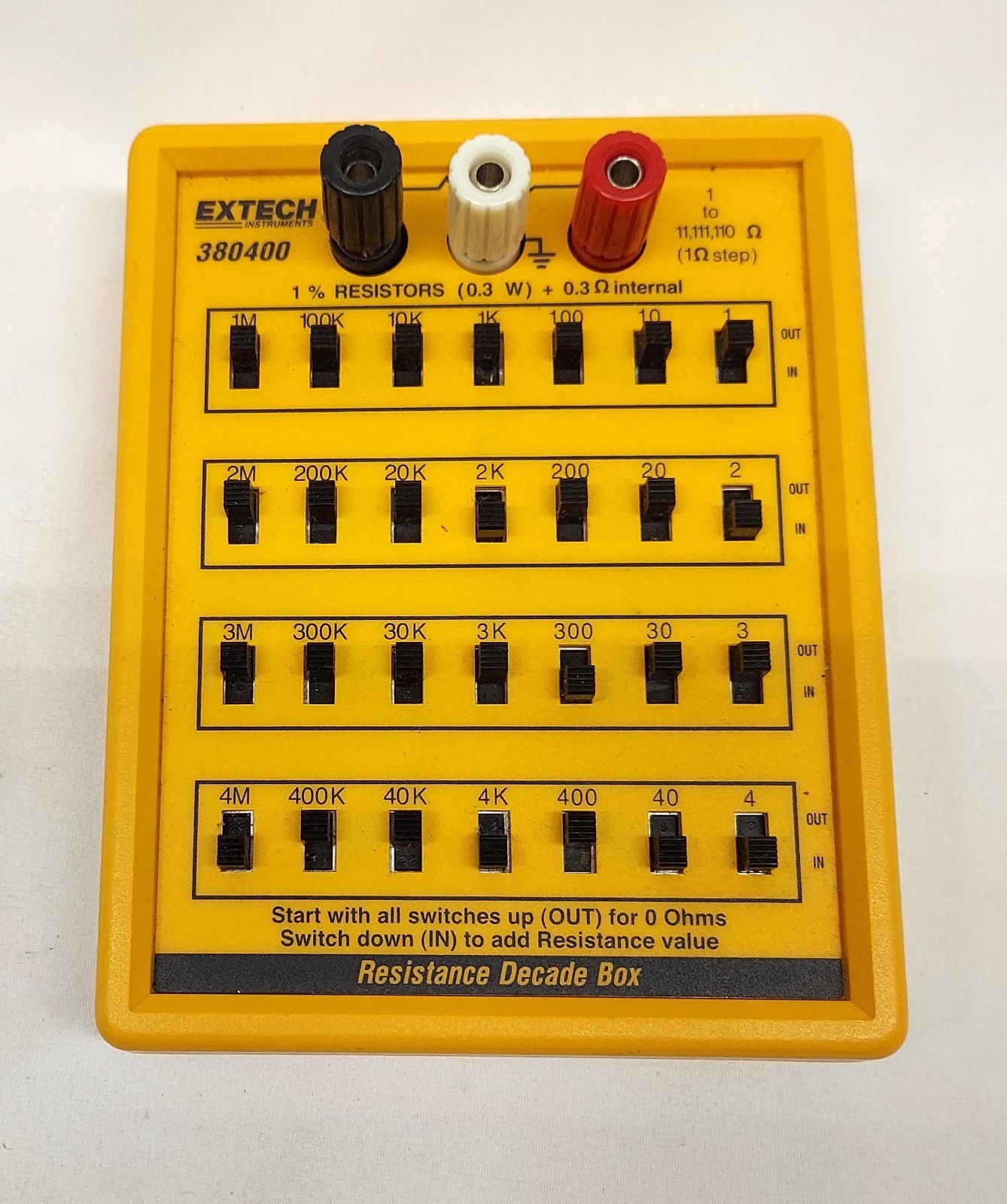 Extech 380400 Resistance Decade Box  1 to 11.111 megOhm