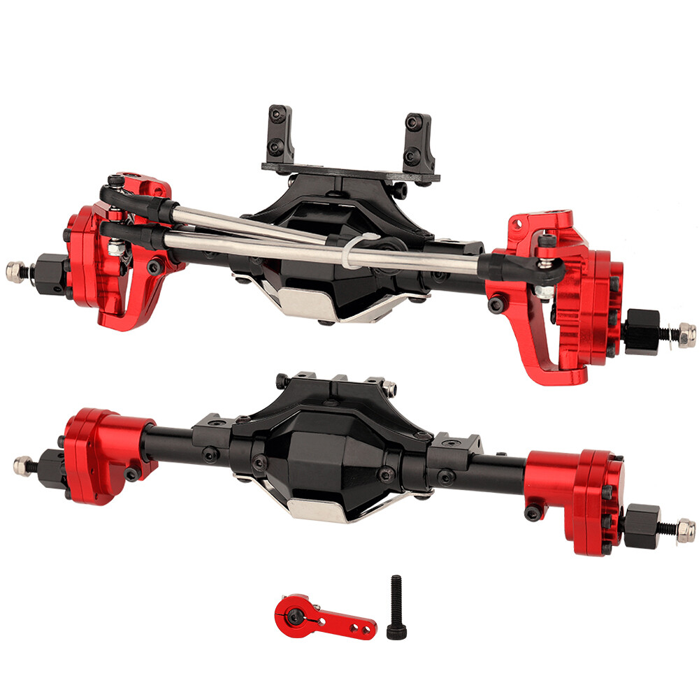 CNC Metal Front Rear Portal Diamond Axles for 1/10 Axial SCX10 II 90046 90047 RC