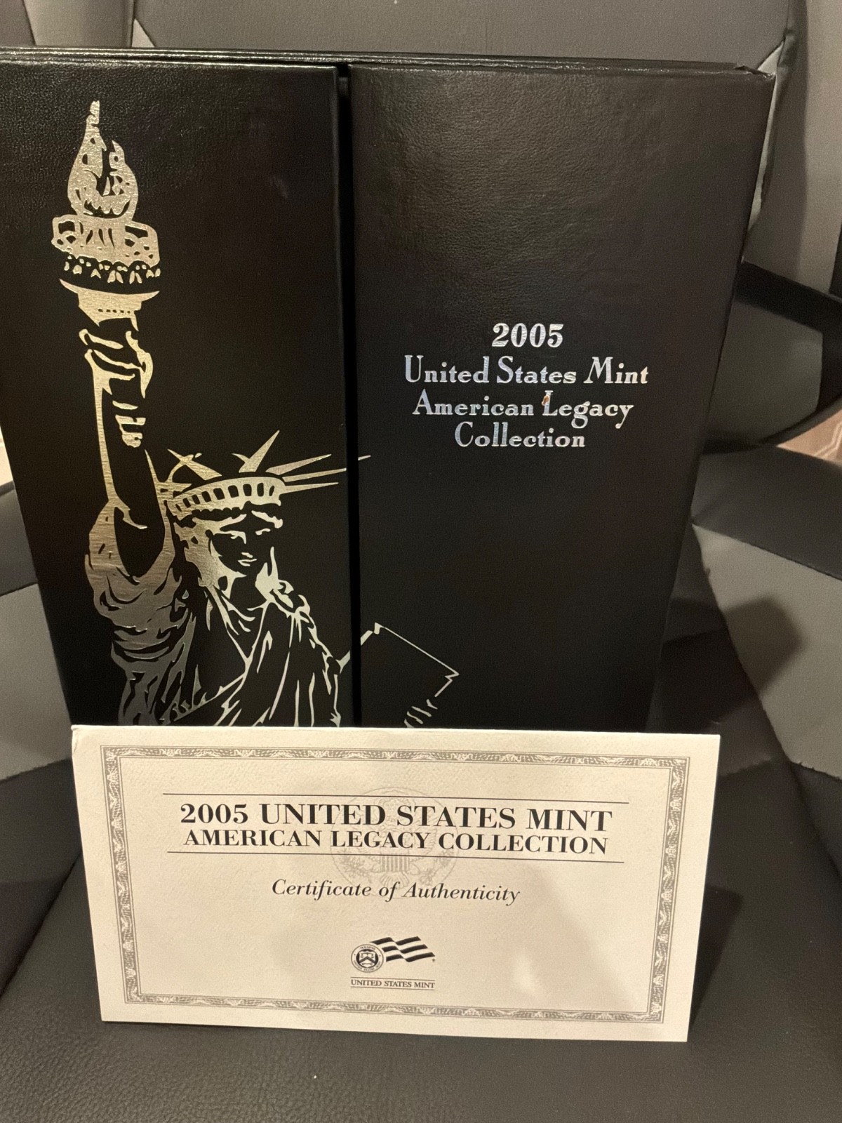 2005 US Mint American Legacy Collection Complete OGP COA 2 Silver Dollars Set