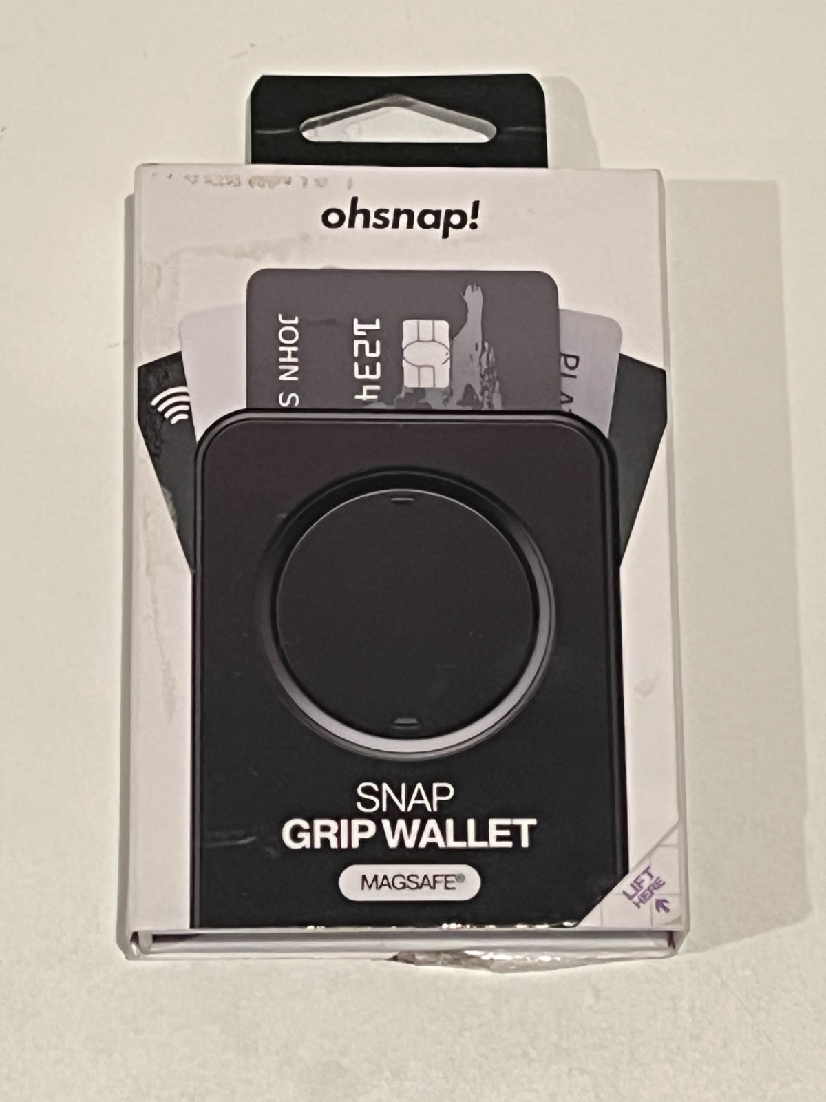 OhSnap Snap Magnetic MagSafe Phone Grip RFID Card Wallet - Black