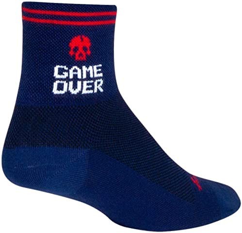 Socks - SockGuy - Classic 3" Game Over L/XL Cycling/Running NEW