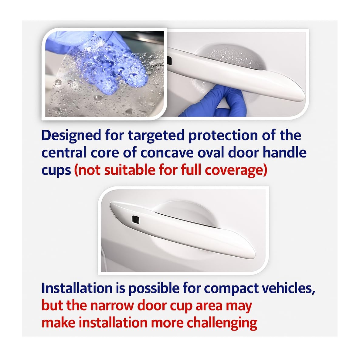 [3M]-5pcs Customized Car Door Handle Cup Protector Made with 3M Clear/5pcs