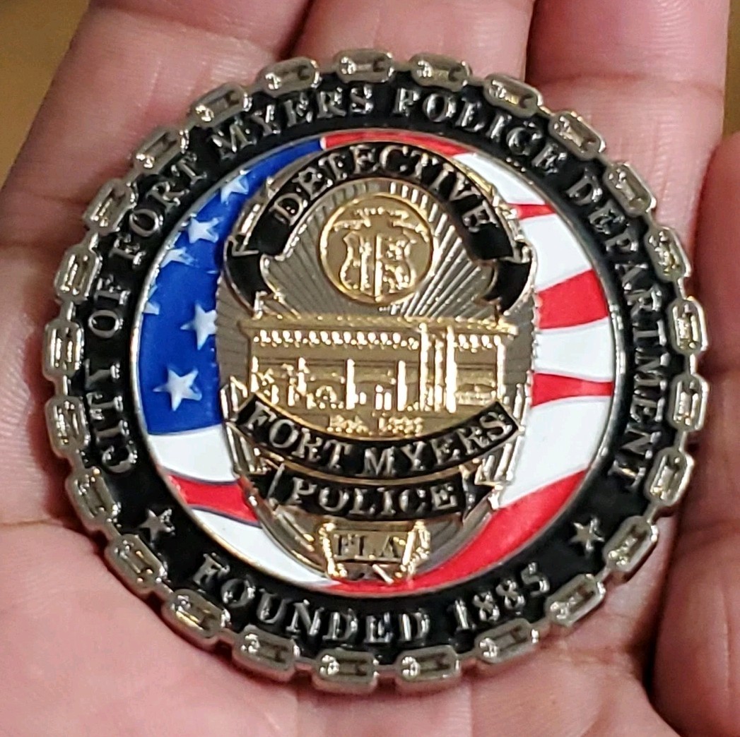 RARE City of Fort Myers Police Detective SVU Florida Challenge Coin