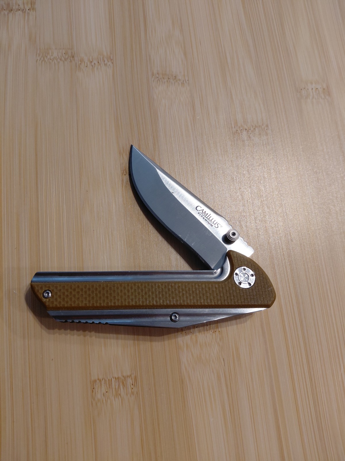 Camillus Sevens 7" Compact Clip Point AUS-8 SS EDC Folding Pocket Knife Used